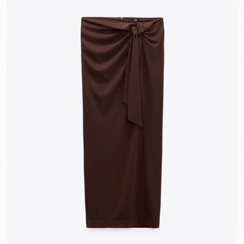 Zara brown maxi skirt